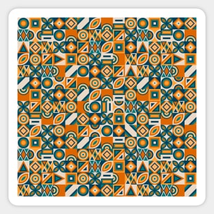 Bauhaus Azulejo geometric mosaic #3 Sticker